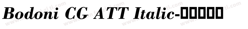 Bodoni CG ATT Italic字体转换